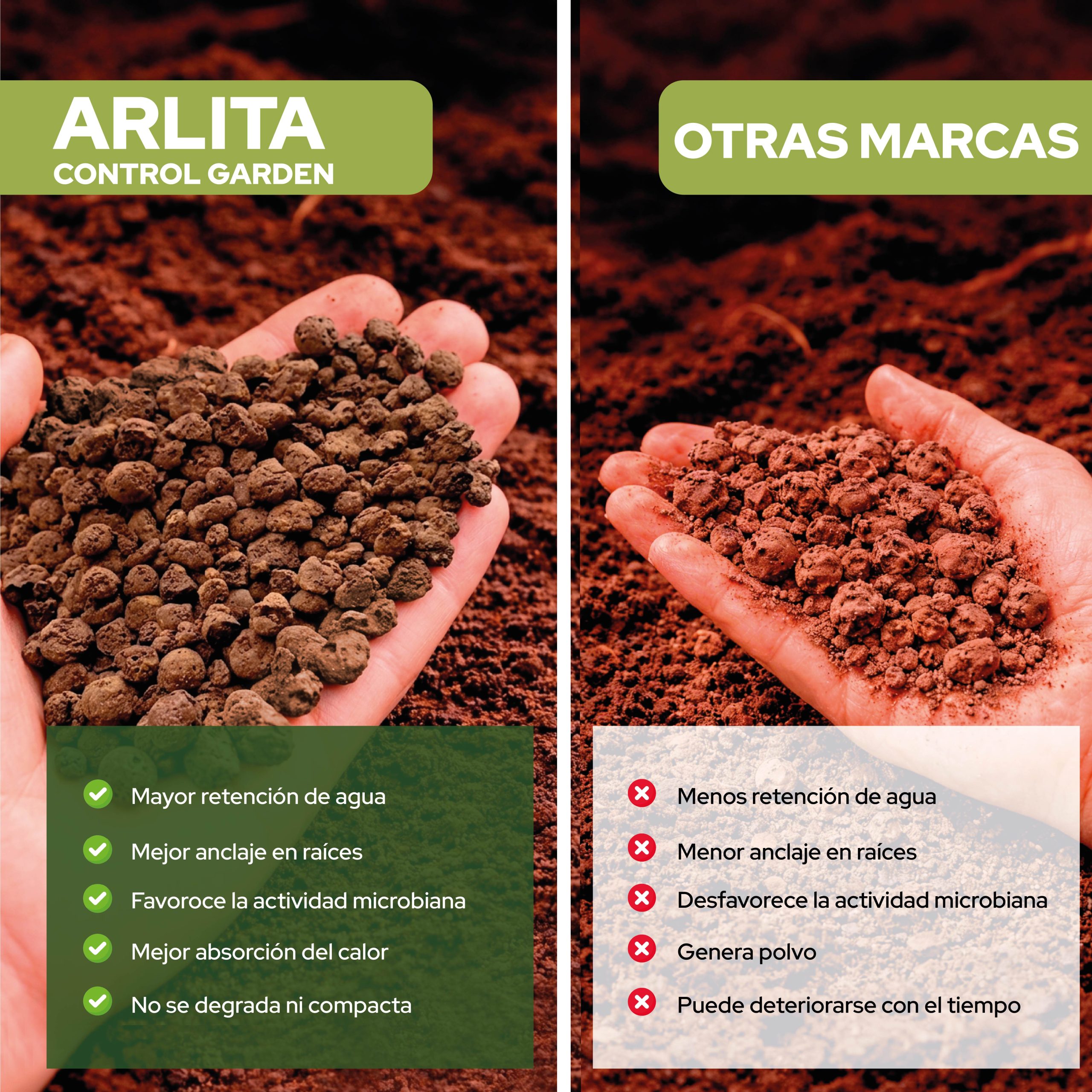 Sustrato Arlita 3L de bolas de arcilla expandida para cultivos · foto 3
