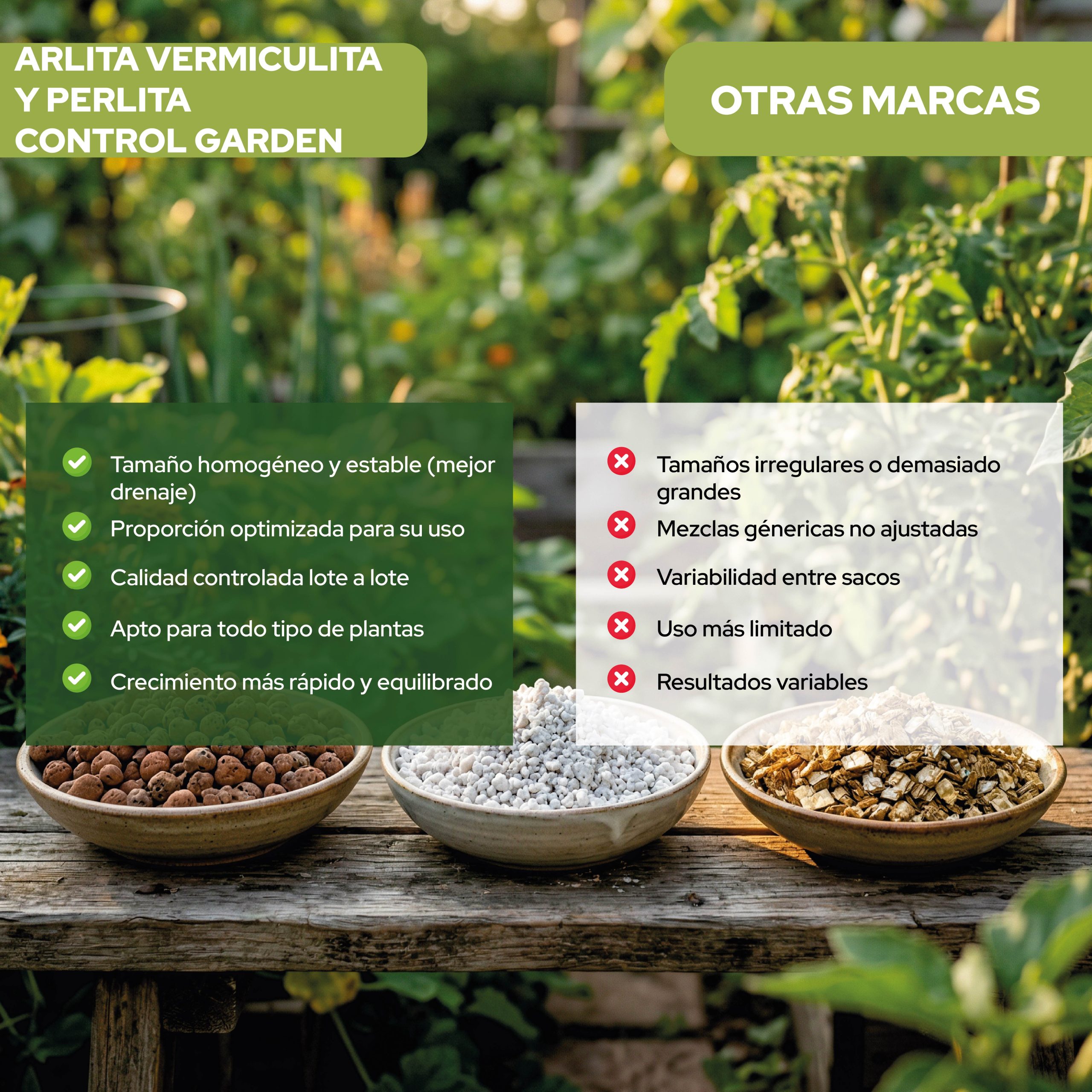 Pack de sustrato triple de Arlita, Perlita y Vermiculita 6L · foto 5