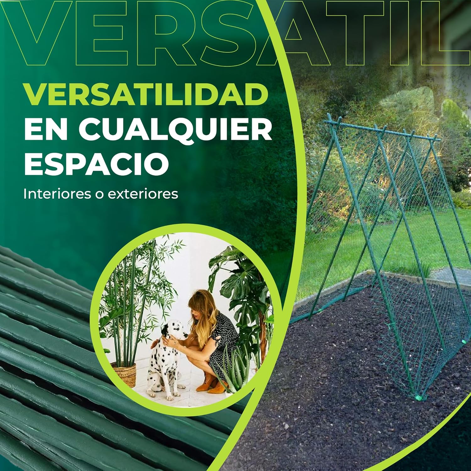 Tutores de acero recubiertos de PVC de 90 cm en pack de 10 para jardinería · foto 4