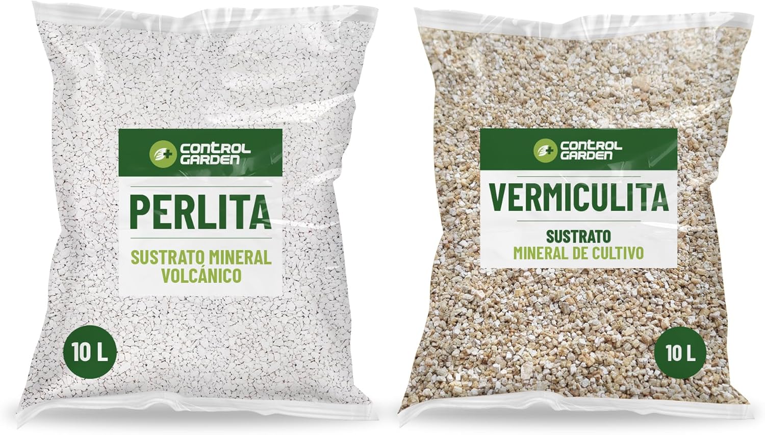 Pack de Perlita 10L y Vermiculita 10L · Sustrato para Plantas de Interior y Exterior