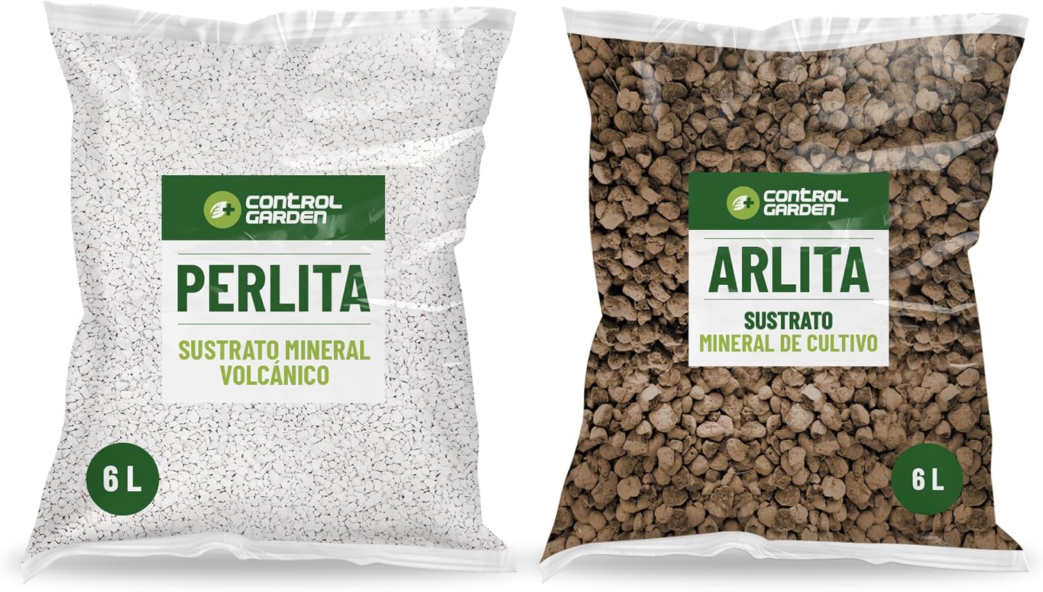 Sustrato Arlita 6L + Perlita 6L · Pack 2 unidades para plantas de interior y exterior