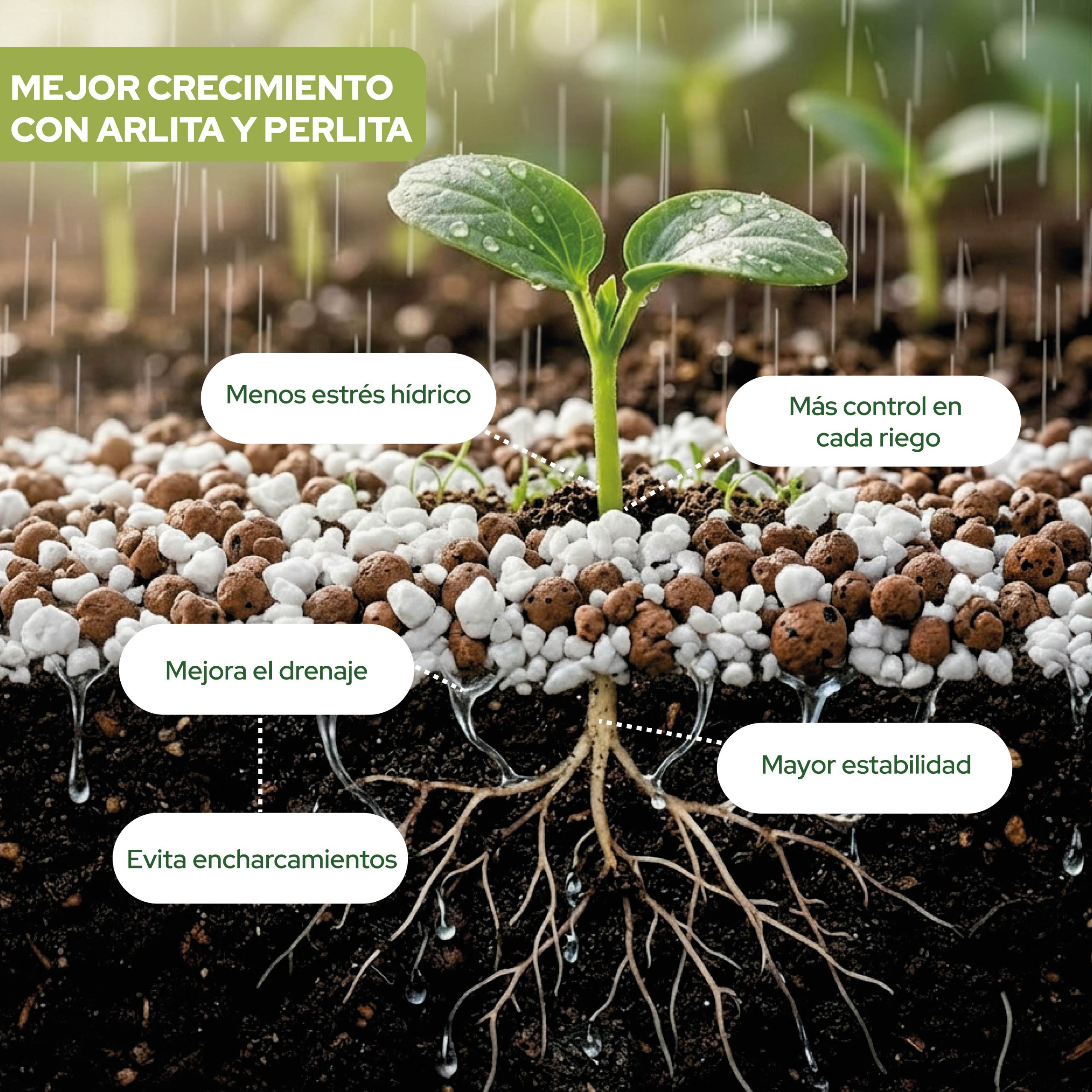 Pack de sustrato Arlita y Perlita 3L para cultivos saludables. · foto 4