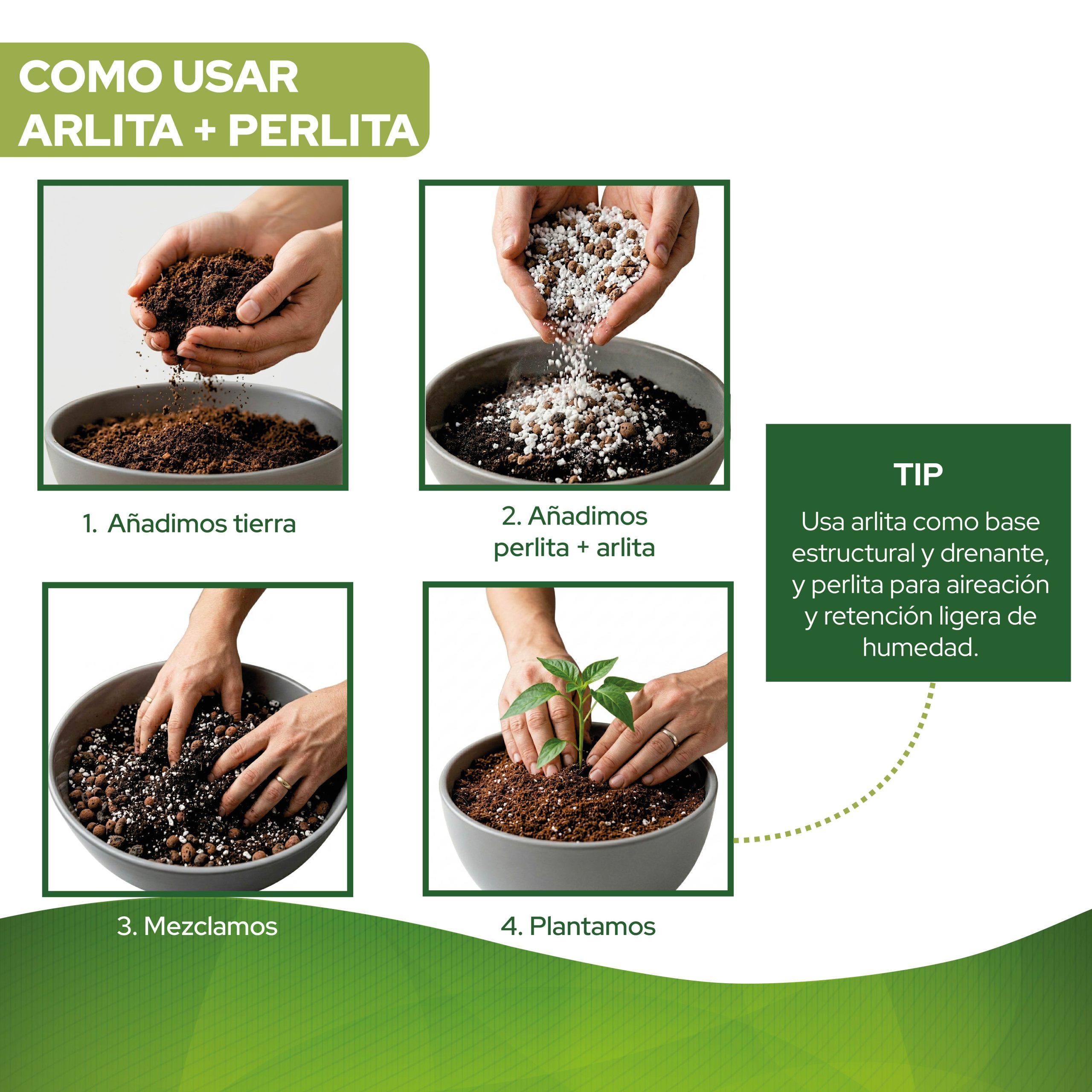 Pack de sustrato Arlita y Perlita 3L para cultivos saludables. · foto 5
