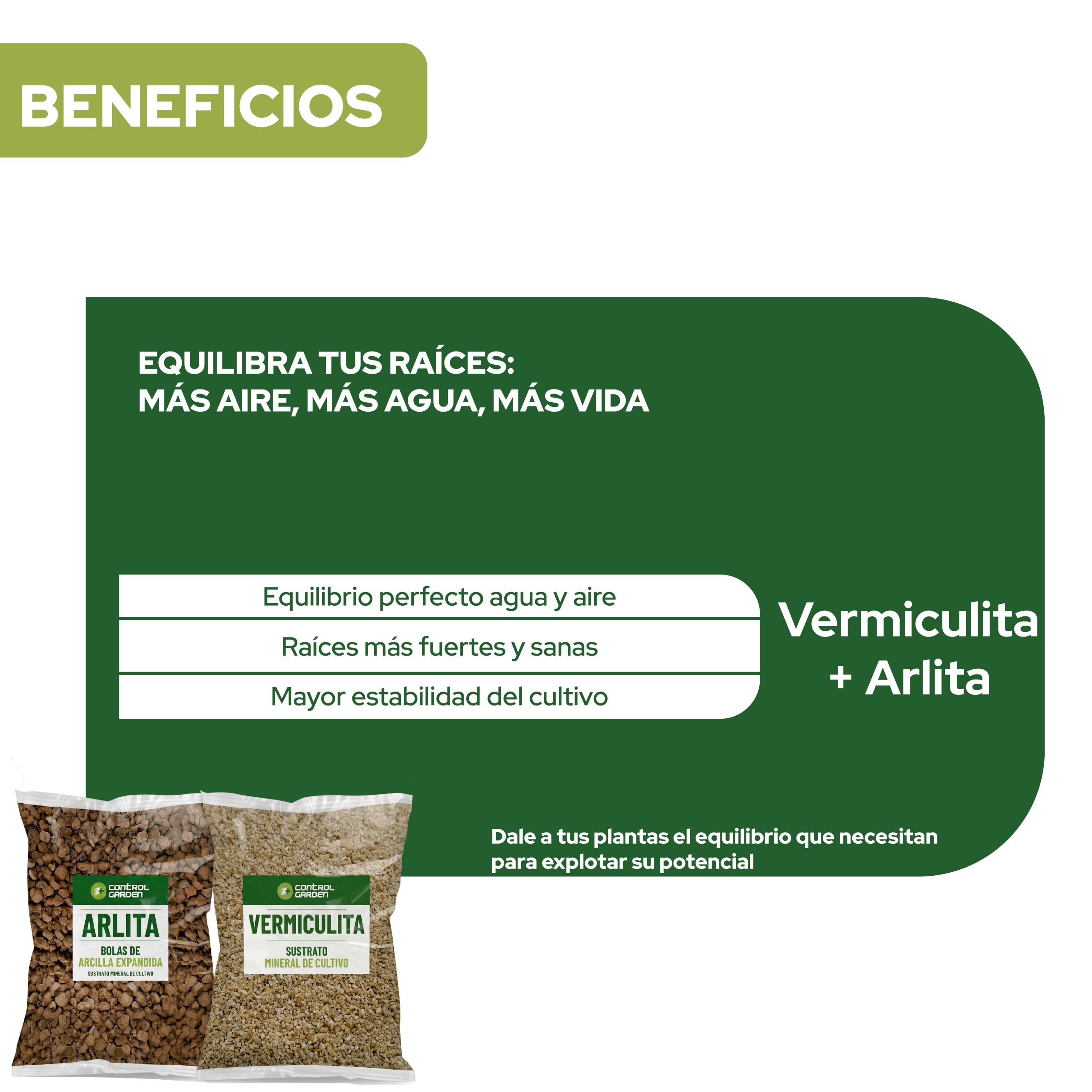 Pack de Arlita y Vermiculita de 20L para cultivos saludables · foto 2