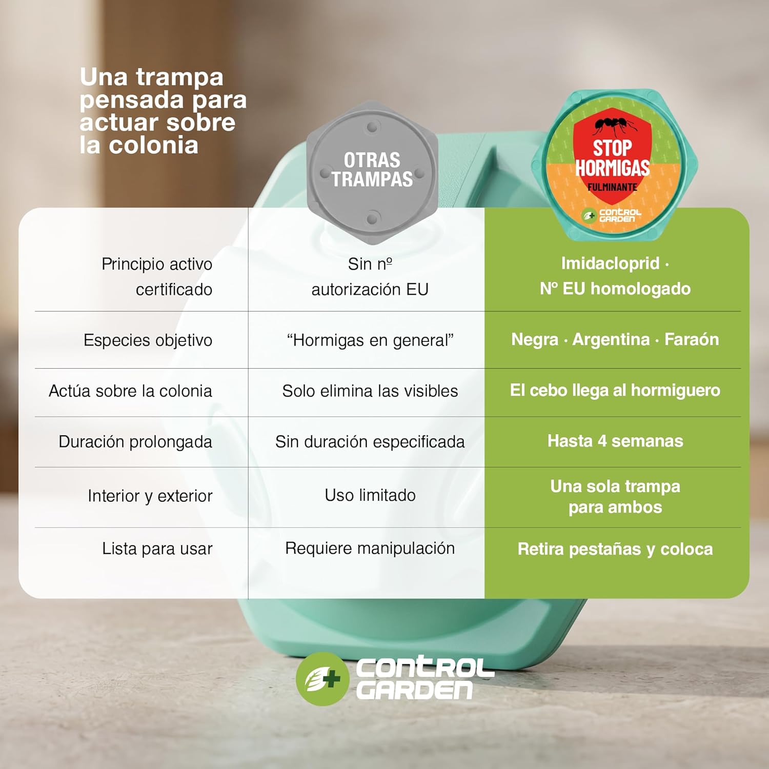 Pack de 8 trampas para hormigas en gel de Control Garden · foto 3