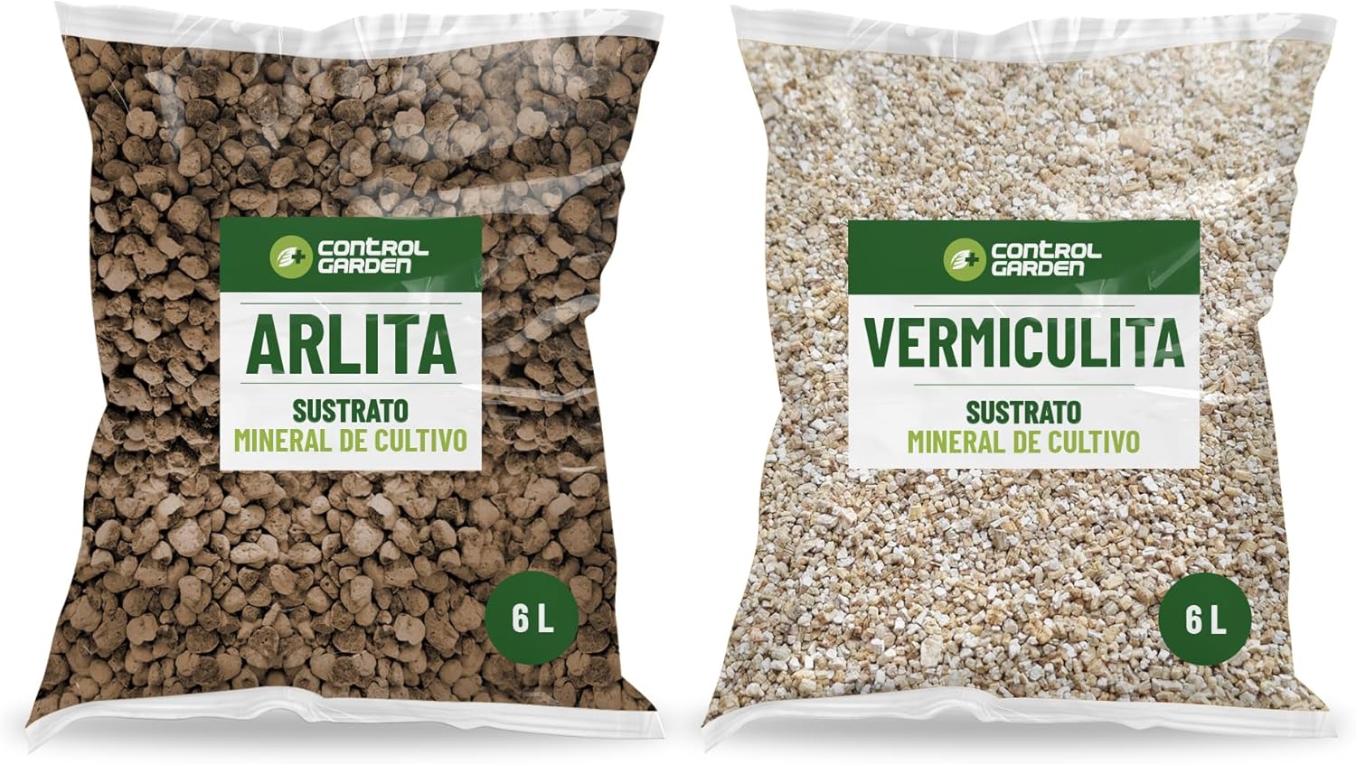 Pack de Sustrato Arlita 6L + Vermiculita 6L · Ideal para Plantas de Interior y Exterior