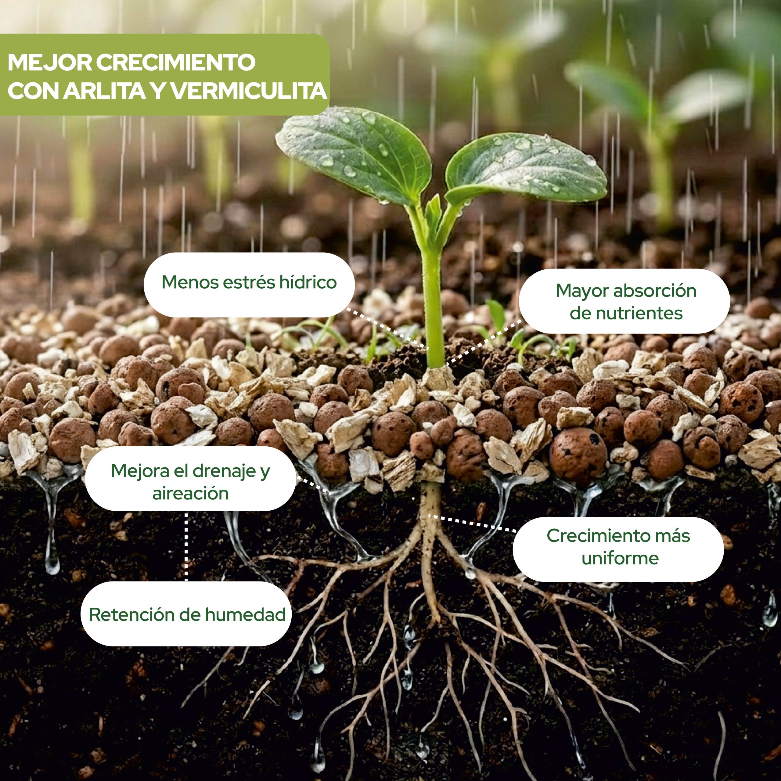 Pack de sustrato Arlita y vermiculita 6L para cultivo · foto 4