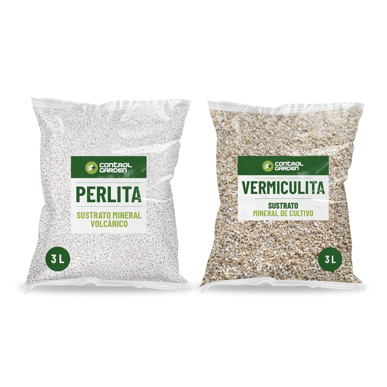 Pack de Perlita 3L + Vermiculita 3L · Sustrato para Plantas de Interior y Exterior