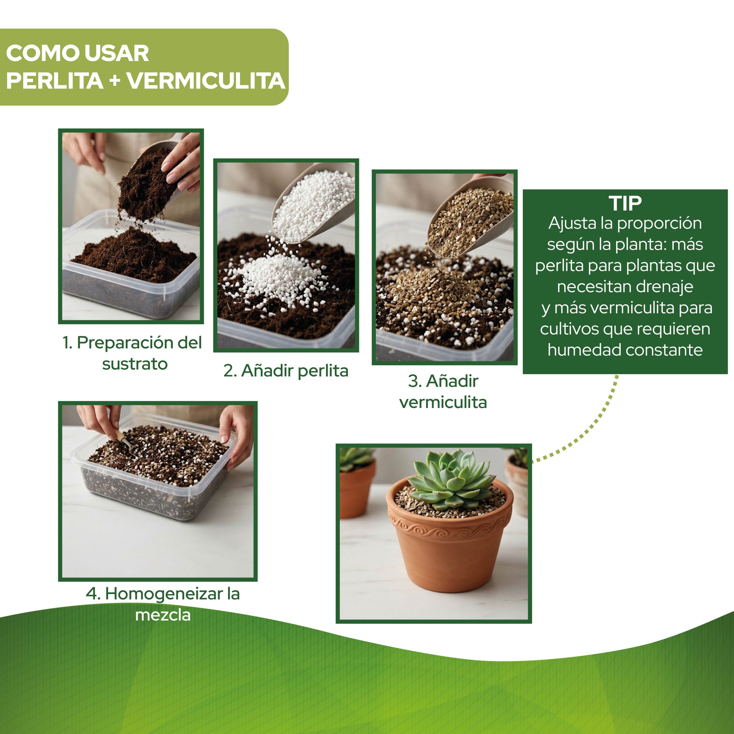 Pack de Perlita y Vermiculita 3L para jardinería y cultivo · foto 6