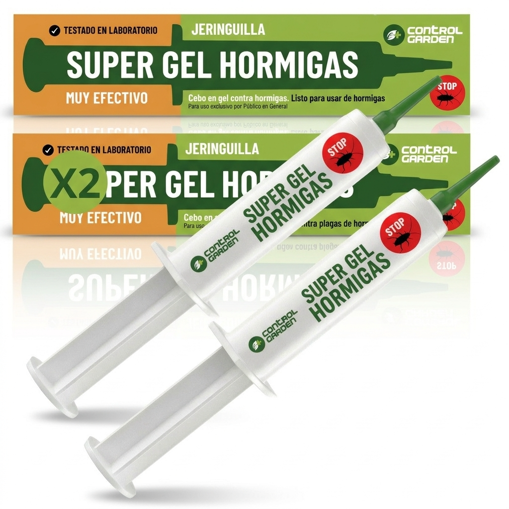Jeringa de gel anti hormigas 10 g · Pack 2 unidades para eliminar hormigas en interiores y exteriores
