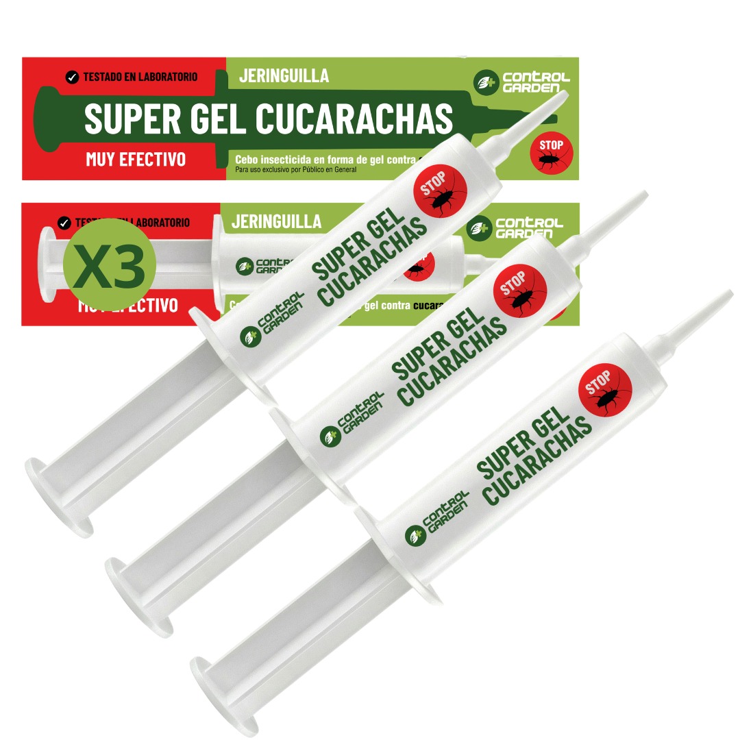 Jeringa de Gel para Cucarachas 10 g · Pack 3 unidades · Insecticida potente para eliminación total de nidos y colonias
