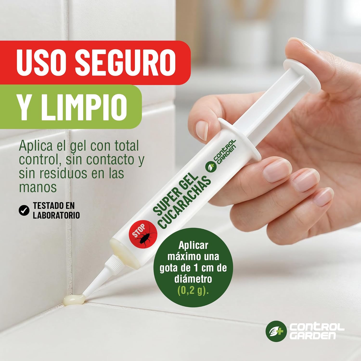 Pack de 2 jeringuillas de Super Gel para eliminar cucarachas eficazmente · foto 6
