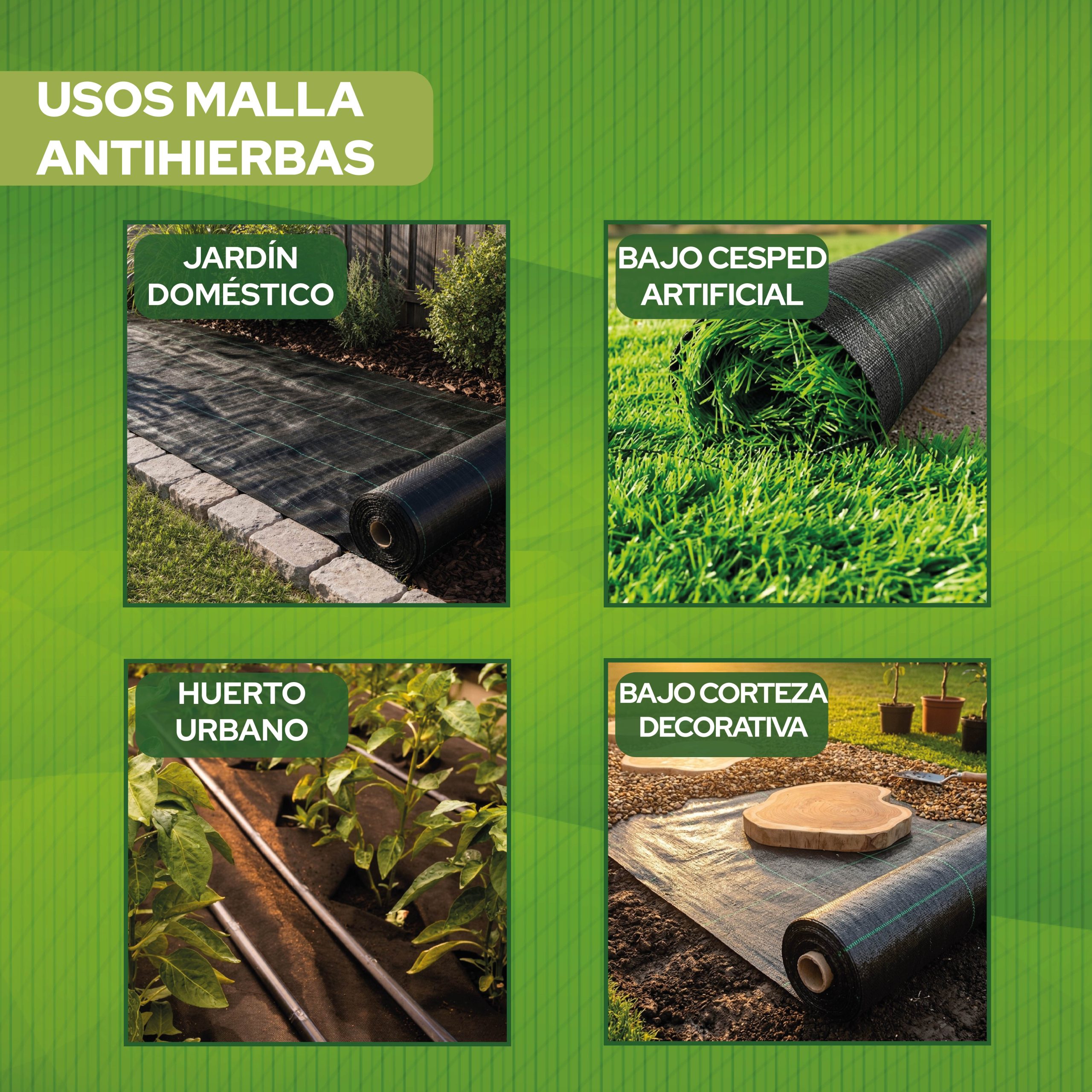 Malla antihierbas Control Garden 2 x 100 m de polipropileno de alta resistencia · foto 6