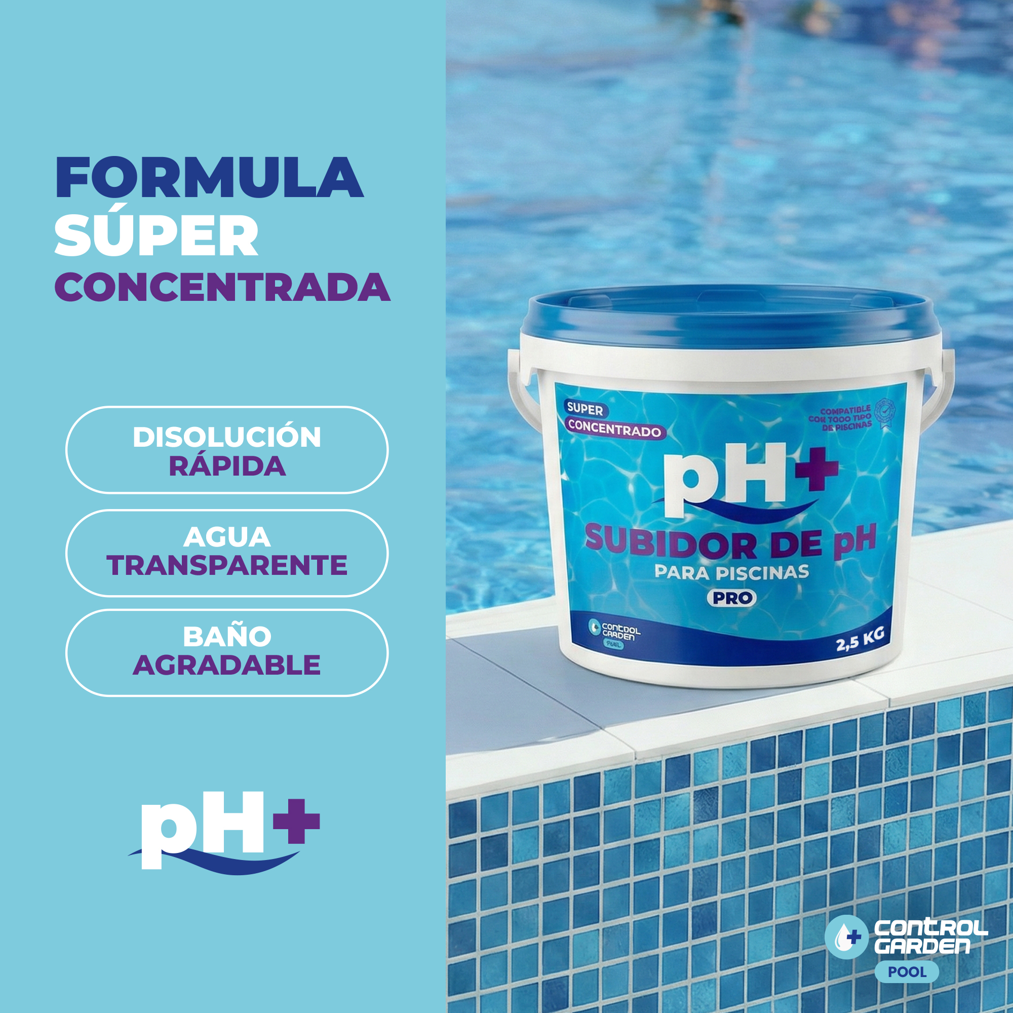 Subidor de pH Sólido Control Garden 2,5 kg para piscinas · foto 4
