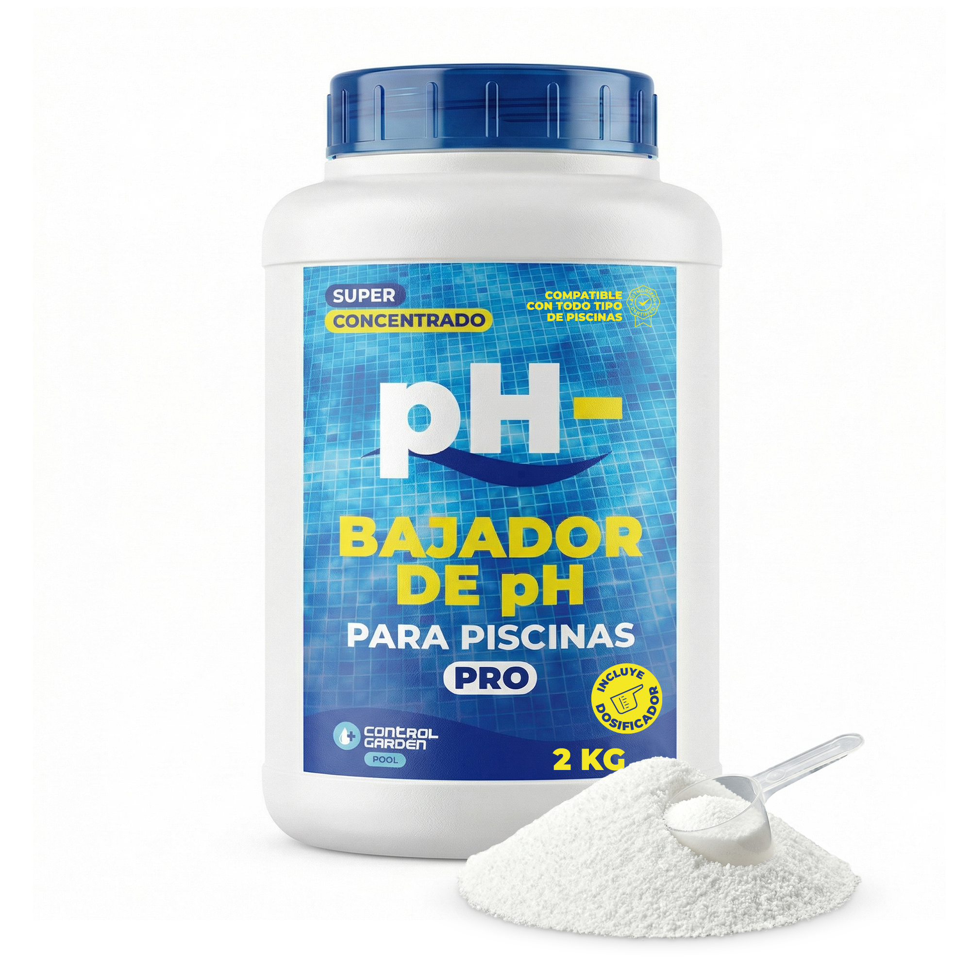 Reductor de pH para piscinas 2 kg · Sólido · Pack 1 unidad