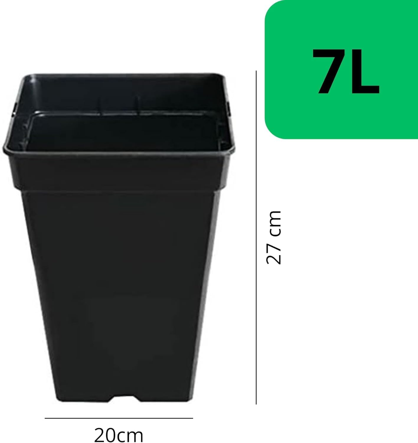 Pack de macetas de plástico de 7 litros para jardinería · foto 2